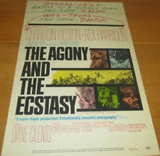 Charlton Heston, Rex Harrison 1965 The Agony and the Ecstasy  Window Card 14x22 picture