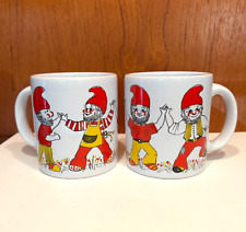 TWO Waechtersbach Mugs  Dancing Gnomes/Elves  W. Germany  great condition picture