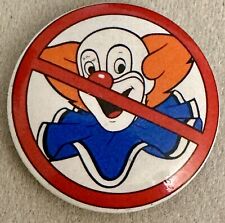 Vintage NO BOZOS Clown Pin 1983 Larry Harmon Pinback Button picture
