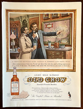 1958 OLD CROW Bourbon Vintage Print Ad Kentucky Civil War America picture