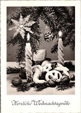 Vtg German Postcard Herzliche Weihnachtgrusse (Warm Christmas Greetings) Tree picture