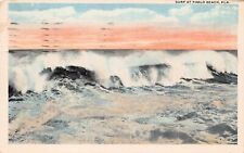 Jacksonville Pablo Beach FL Florida Surf Sunrise Twilight c1918 Vtg Postcard C19 picture