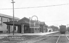 Railroad Train Station Depot Stoughton Wisconsin WI Reprint Postcard picture
