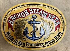 Anchor Steam Beer Brewing Company Oval Metal Tin Sign New Vintage Rare San Fran picture