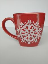 2004 Starbucks Mug Retired Winter 16 Oz Snowflake Coffee Cup Red Holiday  picture