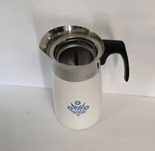 Vintage Corn Flower blue Corelle stovetop coffee percolator 9 Cup POT ONLY picture