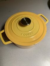 Martha Stewart Collection Enameled Cast Iron 4 Quart Dutch Oven Yellow picture