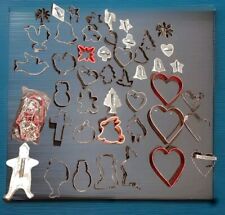 vintage metal cookie cutter lot 50+ Holiday Easter Christmas Halloween Heart  picture