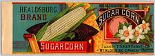 Healdsburg Sugar Corn Paper Can Label T.S. Merchant & Co. c1890's-1900's VGC picture