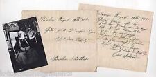 Carl Wilhelm Schroder of Delaware Antique Autograph Signed Notes & Photo 1881 picture