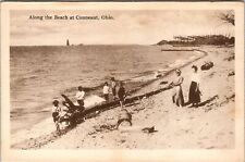 Conneaut OH-Ohio, Along The Beach, Ocean, Vintage Postcard picture