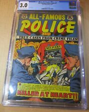 All-Famous Police Cases 7 CGC L.B. Cole TOMMY GUN 1952 Star Crime Comic RARE 👮 picture