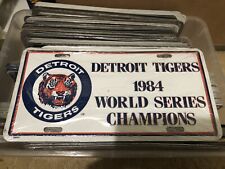Vintage Detroit Tigers 1984 World Series Champions Metal Vanity Plate Sealed picture
