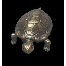 Vintage Honeck Brass Turtle Figurine picture