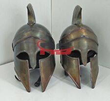Medieval Greek Corinthian Two Helmets Greek Roman Armor Helmet Antique Finish picture