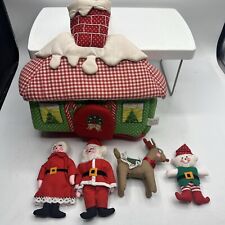 Kubla Crafts Soft Sculpture Plush Christmas House Santa Elf Deer Bag picture