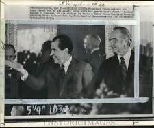 1970 Press Photo President Nixon & Lyndon B Johnson at White House luncheon picture