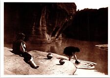At the Old Well of Acoma Pueble Native American Postcard picture