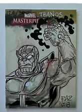 2008 Upper Deck Marvel Masterpieces Series 2 Sketch Card Thanos by RAZ Ortiz 1/1 picture