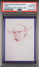 Yoda Purple Refractor/50 Original Trilogy CNCPT Art 2022 Star Wars Galaxy PSA 10 picture