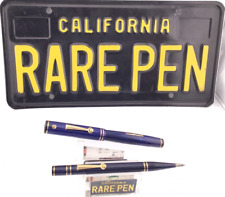 Vintage Wahl Eversharp  LAPIS LAZULI Fountain Pen & Pencil 14K Med Flex Restored picture