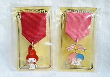 2 Vintage 1984 Sanrio Brooches Little Twin Stars & My Melody New Never Opened picture