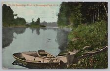 Rowboats @ Sacandaga River Park Along Forest Shoreline~Valentine Pub~PM 1910 PC picture
