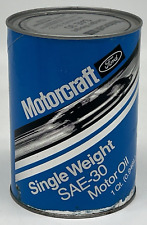 Vintage Rare Blue1966 Motorcraft Ford Cardboard Oil Can Empty -  picture