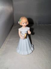 1982 Enesco Growing Up Birthday Girls Brunette Hair Age 6 Figurine-Mint picture