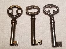Vintage Antique Skeleton Keys - 3 Hollow Barrel Keys picture