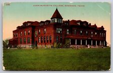 Carr-Burdette College Sherman Texas TX c1910 Postcard picture
