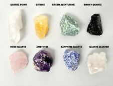 QUARTZ CRYSTALS SET - Assorted Mix Natural Gemstones - Rough Stones Mixed Lot picture