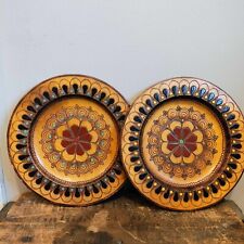 2 Vintage Wooden Plates picture