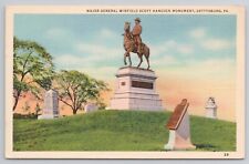 Major General Winfield Scott Hancock Monument Gettysburg Pennsylvania Postcard picture