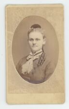 Antique CDV Circa 1870s Beautiful Young Woman in Stunning Dress Norristown, PA picture
