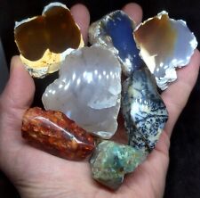 Handfull Mirror Polished Turkish Chalcedony Lot ,Colorfull Turkey Stone picture