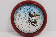 Peanuts Holiday Sounds Clock SLEDDING LINUS & SNOOPY Plays Music on the Hour picture