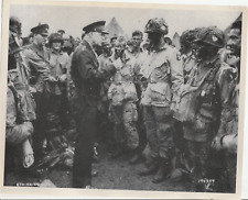 General Dwight D Eisenhower Addressing the D-Day Troops WWII Veterans Committee picture