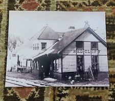Antique Photograph Reprint RED CLIFF Colorado Snowy Building & Men  8x6