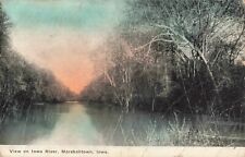 View on Iowa River Marshalltown Iowa IA 1909 Postcard picture
