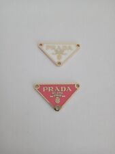 Two Pieces 38mm Prada Logo Triangle with trim Gold tone Button  Zipperpull picture