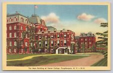 Vassar College Main Building Poughkeepsie New York NY Vintage Linen Postcard picture