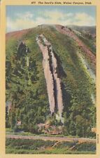 The Devils Slide Weber Canyon Utah UT Linen Postcard Posted 1946 Stamped picture