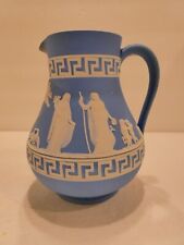 Vintage Wedgewood Jasperware Small Blue Pitcher picture
