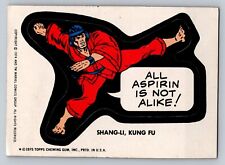 1974 1975 Topps Marvel 🔥Comic Book Heroes Sticker Shang-Li, Kung Fu - Tan Back picture