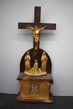 Old Devotional Home Prayer Box, 14 Stations Of The Cross, Antique, (CU733) picture