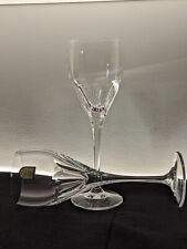 Two Vintage Da Vinci Crystal Water Goblets Lucca Pattern 8.5