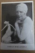 Bintak Film Stars - #6 Olga Baclanova - Italy - 50's Rare Movie Card Sticker  picture