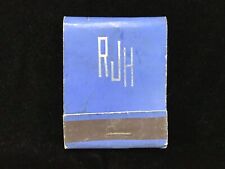 RJH Full Vintage Front-Strike Matchbook Blue A-1286 picture