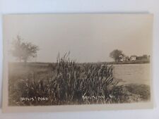 RPPC BAYLIS IL Illinois  Baylis Pond REAL PHOTO POSTCARD Early s1900s Unposted picture